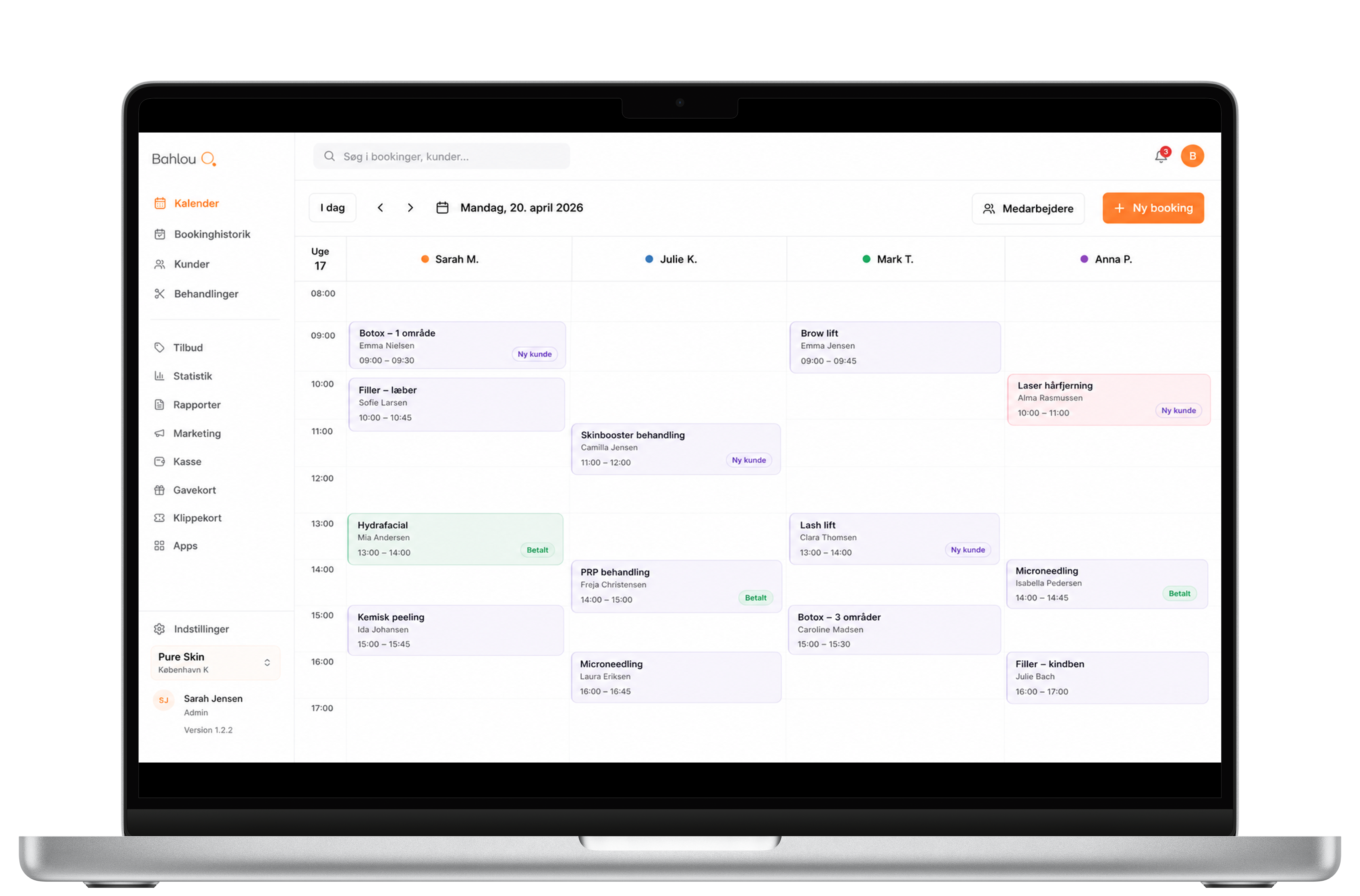 Bahlou bookingsystem dashboard